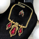 Sona Covering Luxury Pota Stone Statement Necklace Set