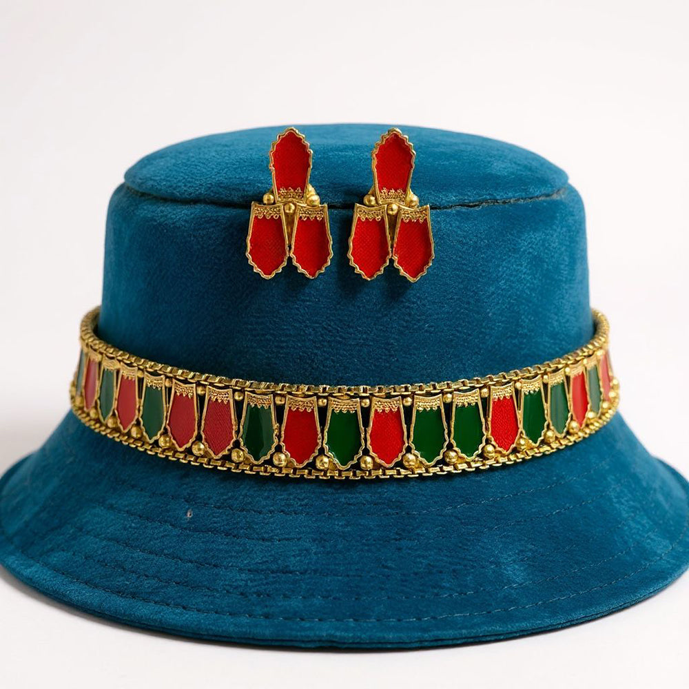 Sona Covering Luxury Statement Choker Necklace Set