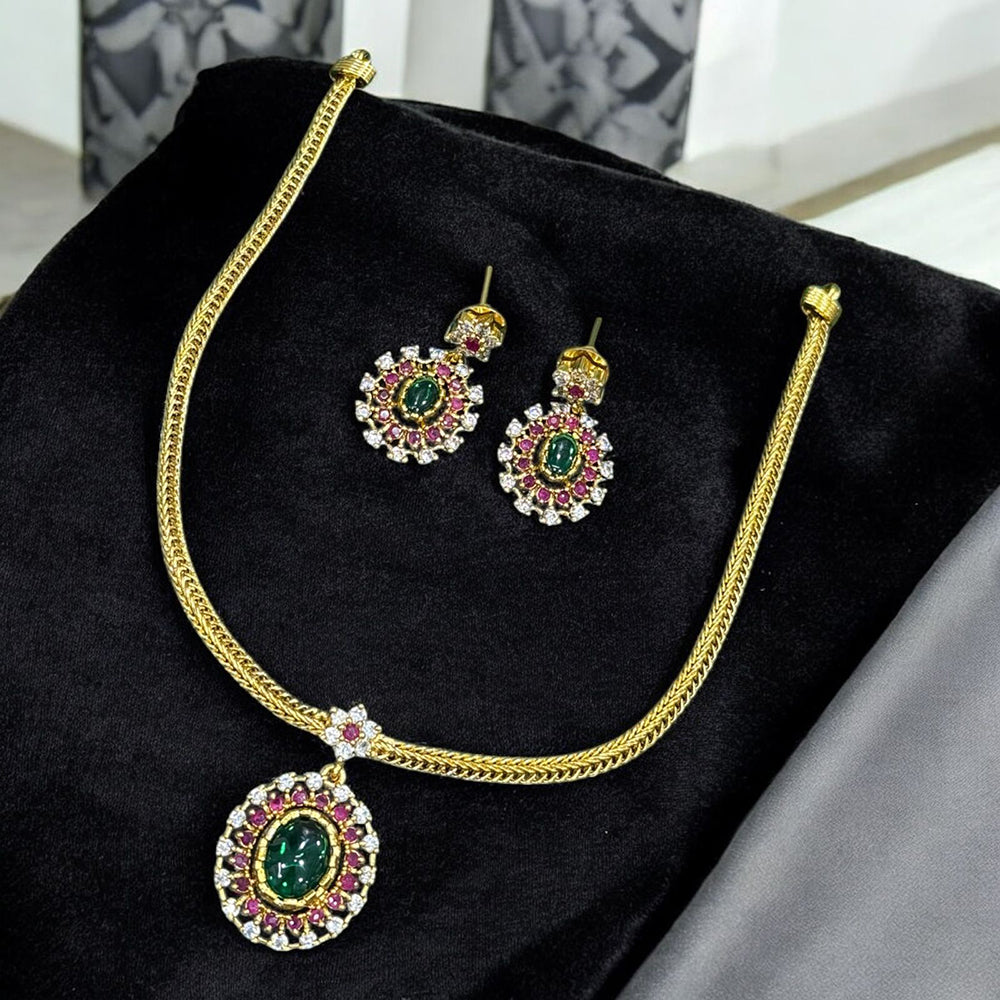 Sona Covering Glamorous Austrian Stone Necklace Set
