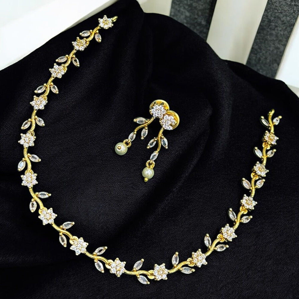 Sona Covering Glamorous Crystal And Austrian Stone Necklace Set