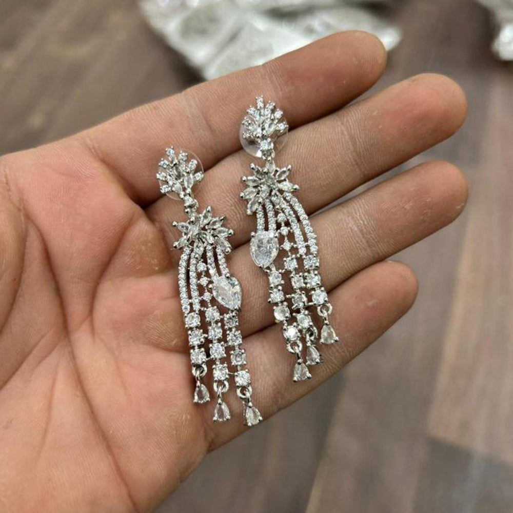 Sona Covering Graceful American Diamond Dangler Earrings