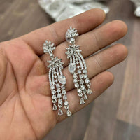 Sona Covering Graceful American Diamond Dangler Earrings