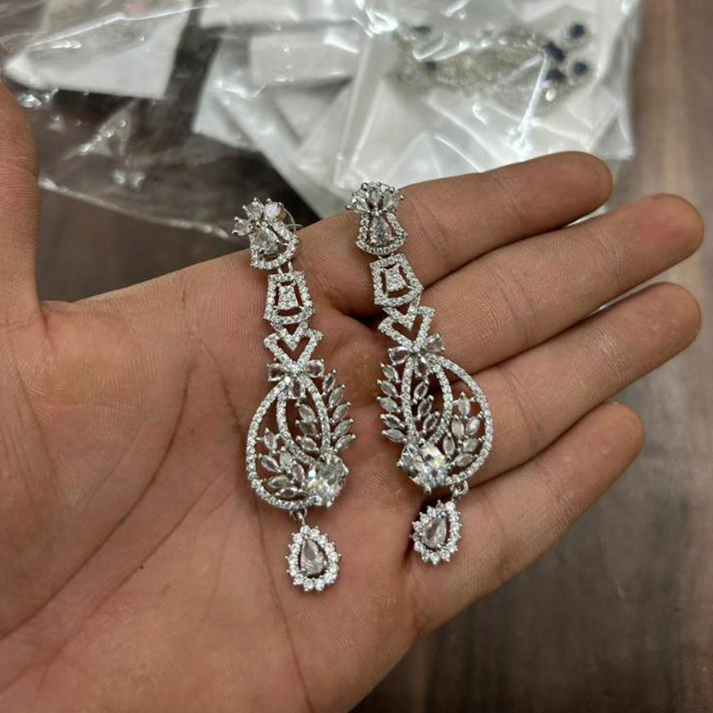 Sona Covering Graceful American Diamond Dangler Earrings