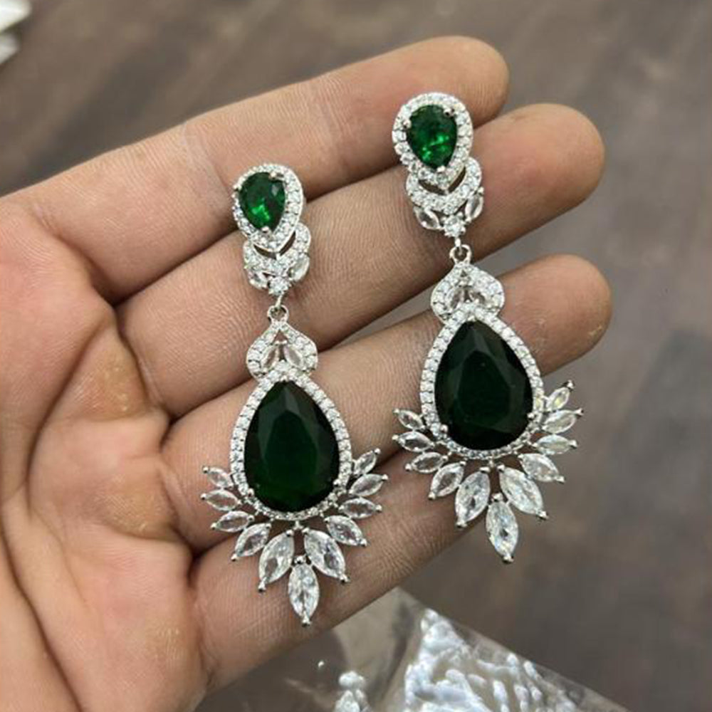 Sona Covering Graceful American Diamond Dangler Earrings