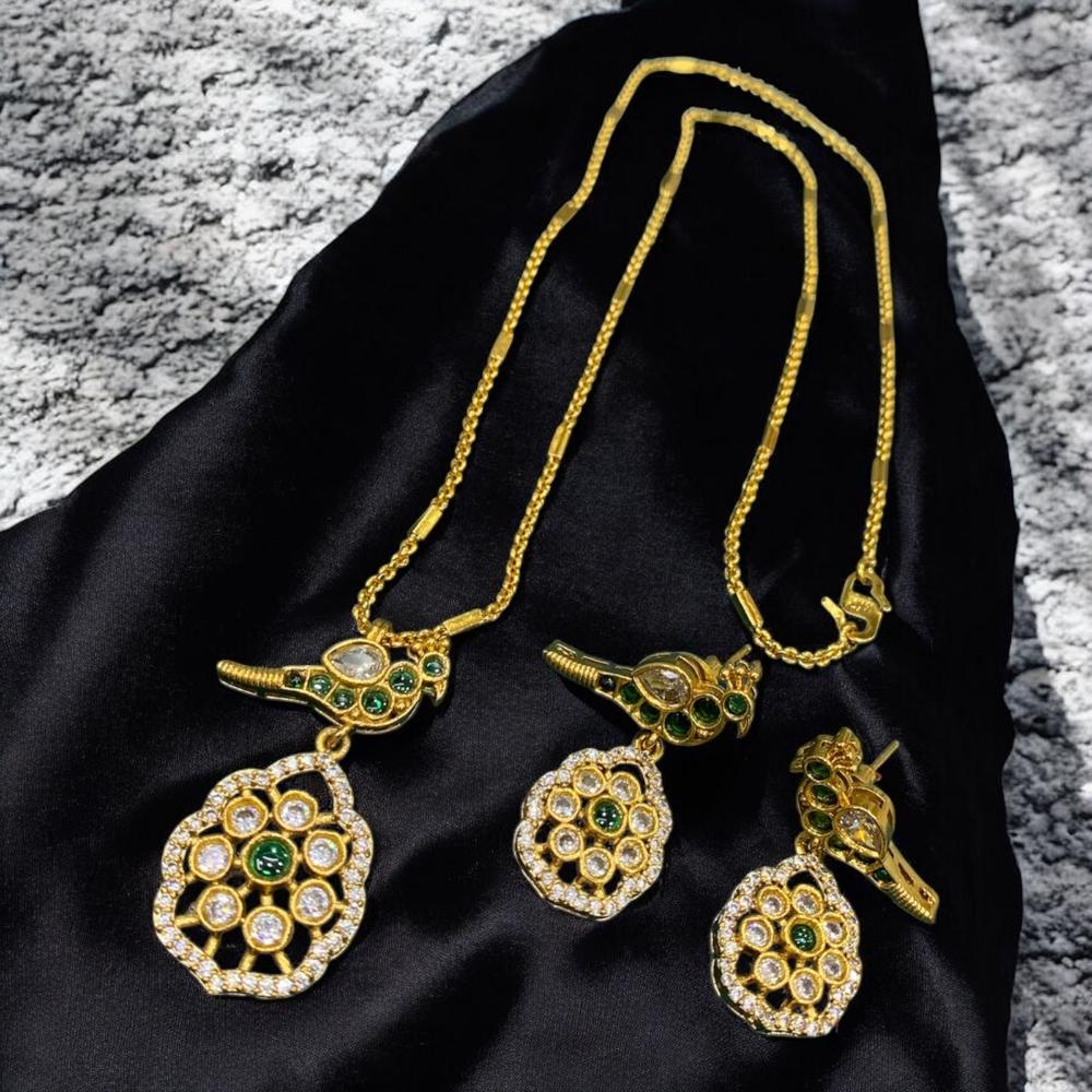 Sona Covering Elegant Pota Stone And Austrian Stone Necklace Set