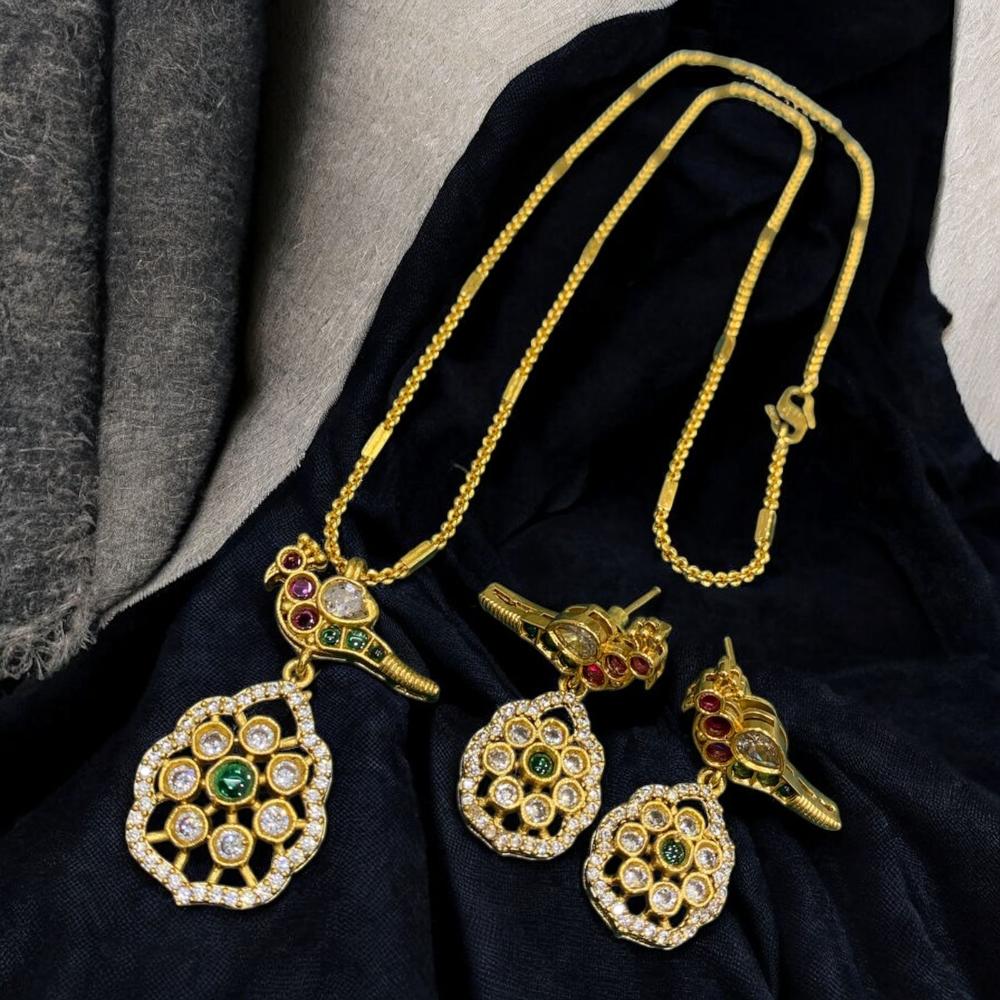 Sona Covering Elegant Pota Stone And Austrian Stone Necklace Set