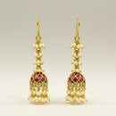 Sona Covering Trendy Pota Stone And Pearl Jhumkis