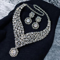 Sona Covering Fashion American Diamond Party Wear Necklace Set