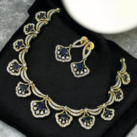 Sona Covering Glimmer Grace Elegant Crytsal Stone Necklace Set