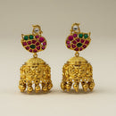 Sona Covering Designer Pota Stone And Beads Jhumki Earrings
