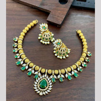 Sona Covering Glamorous Crystal Stone And Austrian Stone Pearl Necklace Set