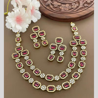 Sona Covering Glamorous Crystal Stone Necklace Set