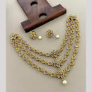 Sona Covering Glamorous Crystal Stone And Beads Necklace Set