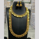 Sona Covering Jadau Grand Pota Stone And Temple Double Necklace Set