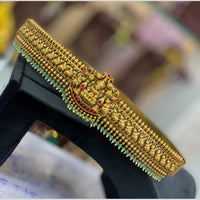 Sona Covering Classic Pota Stone And Pearl Temple Waist Chain Kamarbandh