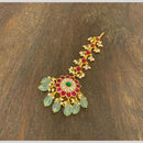 Sona Covering Pota Stone Pearl And Beads Maangtikka For Women