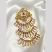 Sona Covering Ethnic Pota Stone And Pearl Hair Accessory