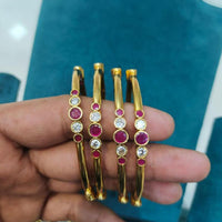 Sona Covering Premium Pota Stone And Austrian Stone Bangles Set