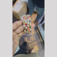 Sona Covering Premium Pota Stone And Austrian Stone Bangles Set