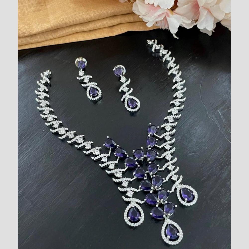 Sona Covering Fashion American Diamond Necklace Set