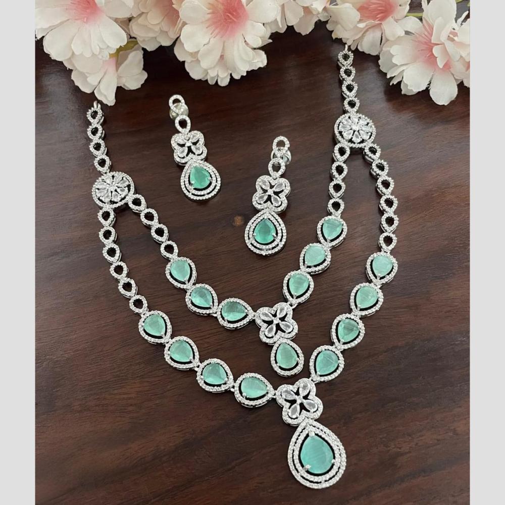 Sona Covering Fashion American Diamond Necklace Set