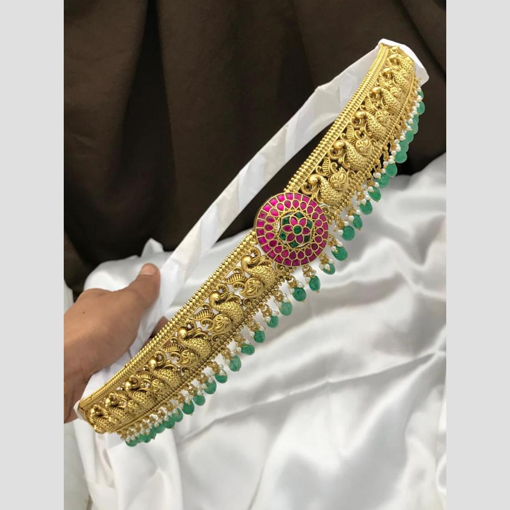 Sona Covering Classic Pota Stone Jadau Chain Kamarbandh