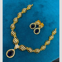 Sona Covering Glamorous Crystal Stone And Austrain Stone Necklace Set