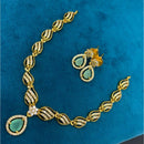 Sona Covering Glamorous Crystal Stone And Austrain Stone Necklace Set