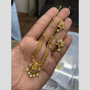 Sona Covering Delicate Pota Stone And Austrian Stone Temple Necklace Set