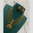 Sona Covering Delicate Pota Stone And Pearl Necklace Set