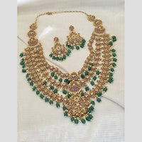 Sona Covering Delicate Pota Stone And Pearl Necklace Set