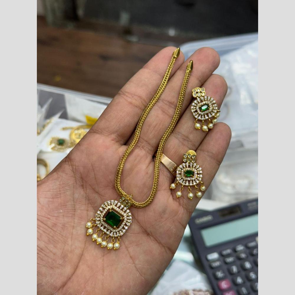 Sona Covering Delicate Austrian Stone And Beads Necklace Set