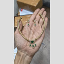 Sona Covering Glamorous Crystal Stone And Austrain Stone Necklace Set