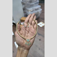 Sona Covering Glamorous Crystal Stone And Austrain Stone Necklace Set