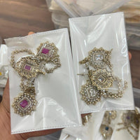 Sona Covering Glamorous Crystal Stone And Austrain Stone Necklace Set
