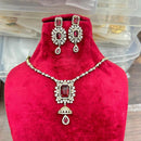 Sona Covering Glamorous Crystal Stone And Austrain Stone Necklace Set