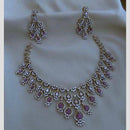 Sona Covering Glamorous Crystal Stone And Austrain Stone Necklace Set