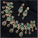 Sona Covering Glamorous Crystal Stone And Austrain Stone Necklace Set