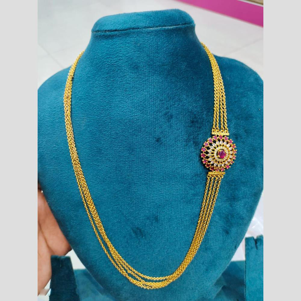 Sona Covering Premium Crystal Stone Maharani Style Long Necklace