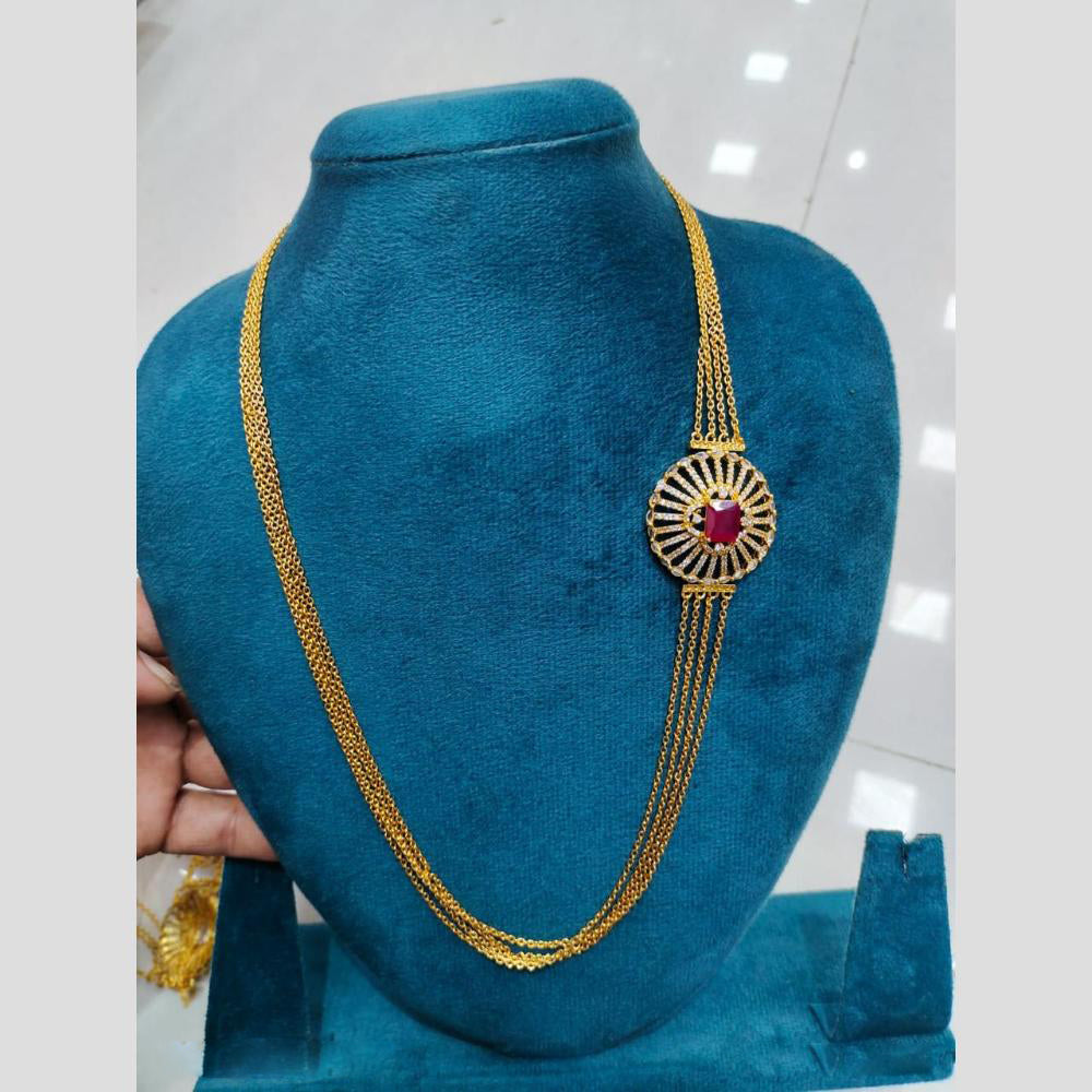 Sona Covering Premium Crystal Stone Maharani Style Long Necklace