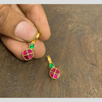 Sona Covering Gorgeous Pota Stone Party Wear Jadau Studs Earrings