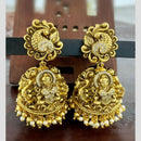 Sona Covering Graceful Austrian Stone And Pearl Temple Jhumki Earrings