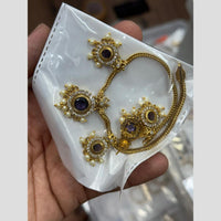 Sona Covering Glamorous Pota Stone And Austrian Stone Pearl Necklace Set