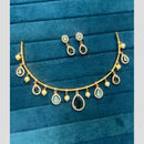 Sona Covering Glamorous Crystal Stone And Austrian Stone Pearl Necklace Set