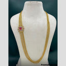 Sona Covering Gold Plated Crystal Stone Multi Layer Long Necklace Set