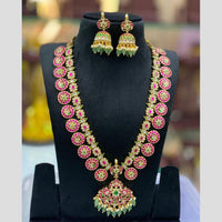 Sona Covering Elegant Jadau Pota Stone Pearl And Beads  Designer Long Necklace Set