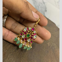 Sona Covering Designer Pota Stone And Beads Jadau Maangtikka