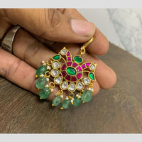 Sona Covering Designer Pota Stone And Beads Jadau Maangtikka