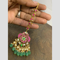 Sona Covering Designer Pota StonePearl And Beads Jadau Maangtikka