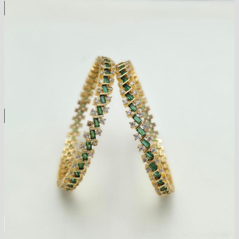 Sona Covering Ethnic Gold Plated Crystal Stone And Austrian Stone Bangles Set